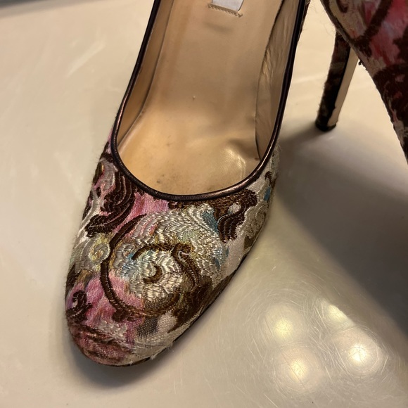 Isaac made in Italy heels with tapestry size 8.5 - Picture 6 of 10